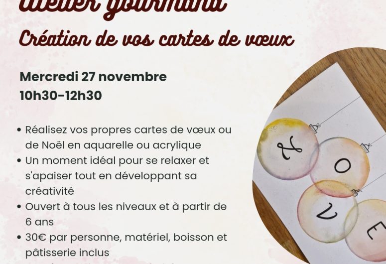 Atelier gourmand : création de vos cartes de voeux